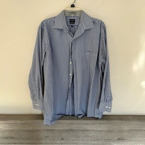 Mens Gingham Dress Shirt